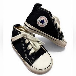 Converse — Baby Black and White Sneakers